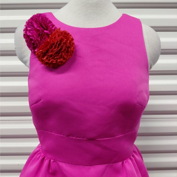 Kate Spade Womens Carnation Dress Size 4 Fuchsia Pink Cocktail Party Romantic - Picture 4 of 11
